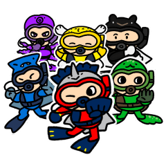 [LINEスタンプ] PADIレスキュー・ダイバーズ