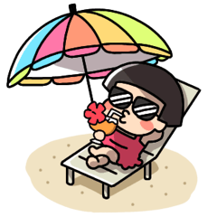 [LINEスタンプ] おかっぱちゃん❤夏