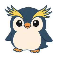 [LINEスタンプ] ゆるふわイワトビペンギンのあいさつ