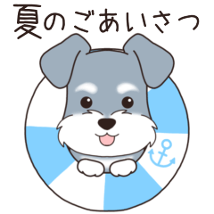 [LINEスタンプ] 『シュナウザー』夏のごあいさつ
