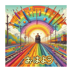 [LINEスタンプ] 鉛筆鉄道