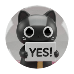 [LINEスタンプ] 黒猫カプセルトイ