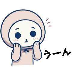[LINEスタンプ] パーカーを被ってみた