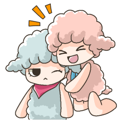 [LINEスタンプ] なかよし仔ひつじ
