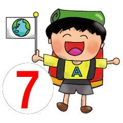 [LINEスタンプ] バックパッカー添乗員 ver.7