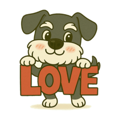 [LINEスタンプ] シュナウザーの日常。第二弾。