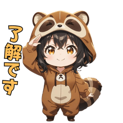 [LINEスタンプ] にっこりタヌキちゃん