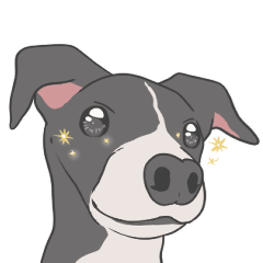 [LINEスタンプ] 少し動くイタグレくん