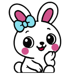 [LINEスタンプ] まだ[アレンジ用]レトロホワイトうさぎ