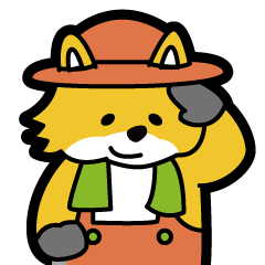 [LINEスタンプ] 農業大好きコン太（キツネ）