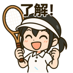 [LINEスタンプ] 元気いっぱい♪テニス女子スタンプ