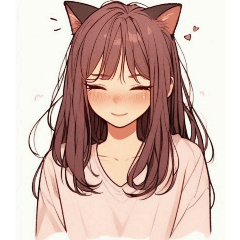 [LINEスタンプ] [アレンジ用]ゆるっと脱力系猫耳の女の子