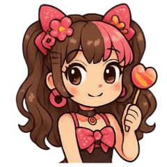 [LINEスタンプ] [アレンジ用]お菓子好きな女の子