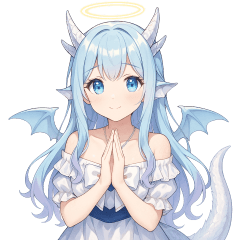 [LINEスタンプ] キュートな聖なる龍娘のリアクション