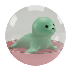 [LINEスタンプ] アザラシアザラシカプセルトイ
