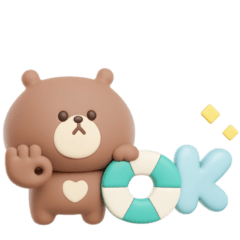 [LINEスタンプ] 夏に便利な◎3Dちびっこくまさん #1