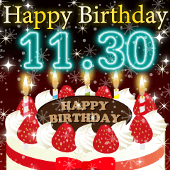 [LINEスタンプ] 11月下旬❤️日付入❤️誕生日おめでとう❣️