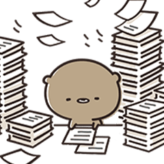 [LINEスタンプ] 社畜なりに がんばる くまのぽんこつ