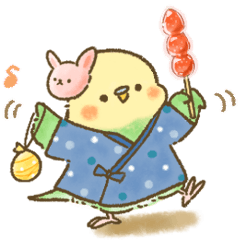 [LINEスタンプ] 夏のインコたち