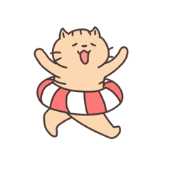[LINEスタンプ] ネコさんスタンプ（夏・雨①）