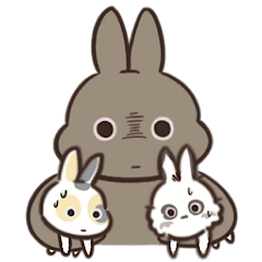 [LINEスタンプ] 兎ちの子は、仲良しだから。ぴょん