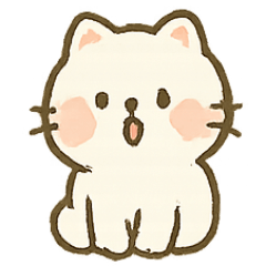 [LINEスタンプ] もふもふ白ネコの気まぐれ日常