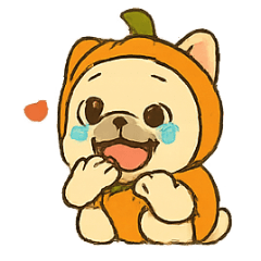 [LINEスタンプ] かぼちゃスーツのフレンチブル