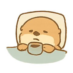[LINEスタンプ] ぼーっとカワウソ