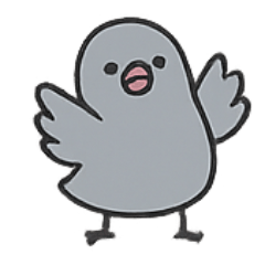 [LINEスタンプ] ぽてぽてハト 行進中