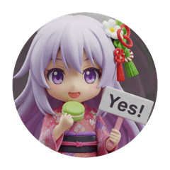 [LINEスタンプ] マカロン精霊みなみちゃんカプセルトイ