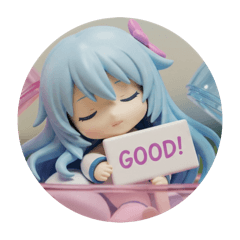 [LINEスタンプ] 寝ている精霊ちゃんカプセルトイ