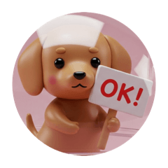 [LINEスタンプ] ミニチュアダックスフンドカプセルトイ