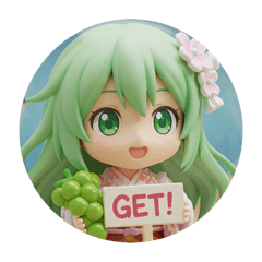 [LINEスタンプ] マスカットみなみちゃん(夏)カプセルトイ