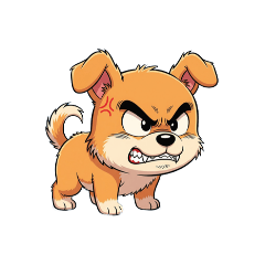 [LINEスタンプ] 【怒る犬】