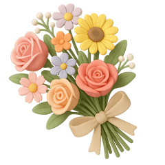 [LINEスタンプ] ずっと使えるデカ文字お花のスタンプ
