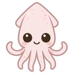 [LINEスタンプ] 可愛いイカのあいさつスタンプ