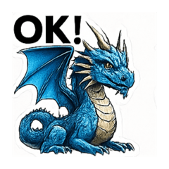 [LINEスタンプ] ブルードラゴン01