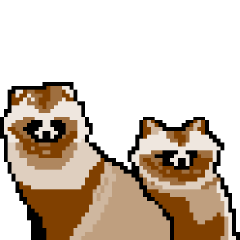 [LINEスタンプ] ドットのたぬき6