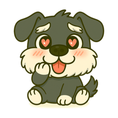 [LINEスタンプ] でか顔シュナウザーver.第二弾.