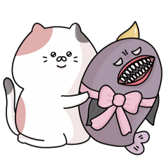 [LINEスタンプ] むっちりしたねこ