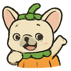 [LINEスタンプ] かぼちゃフレンチブル 表情パック