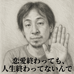 [LINEスタンプ] 失恋3-デッサンひろゆき