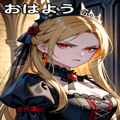 [LINEスタンプ] 怒りの表情の金髪の女吸血鬼