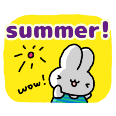 [LINEスタンプ] popなフリしてsummer を乗り切るうさたろう