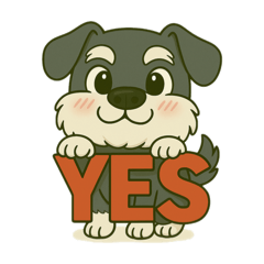 [LINEスタンプ] シュナウザーの日常◼︎message ver.