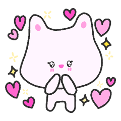 [LINEスタンプ] 短い耳のラブリーバニー、ミットッキ