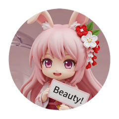 [LINEスタンプ] うさぎ耳みなみちゃんカプセルトイ
