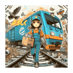 [LINEスタンプ] 宅配鉄道