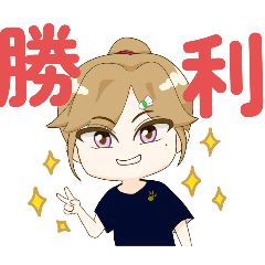 [LINEスタンプ] バドミントン部の羽音美さん