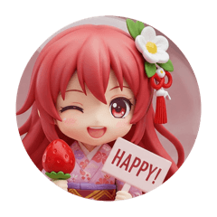 [LINEスタンプ] フルーツみなみちゃんカプセルトイ